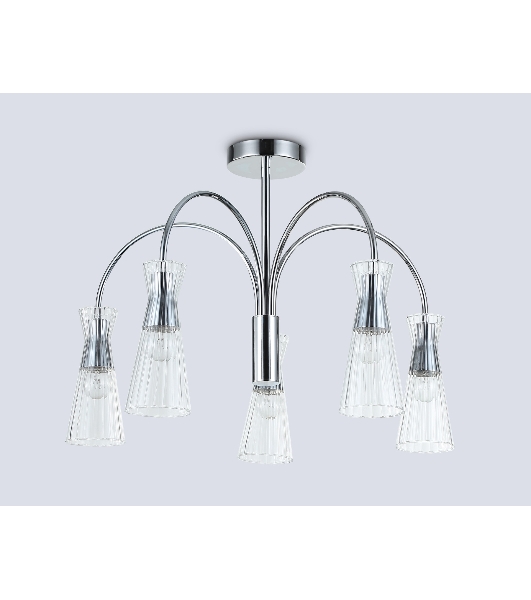 Люстра Ambrella light LH55651/5 СH/CL хром/прозрачный E14*5 max 40W D600*440