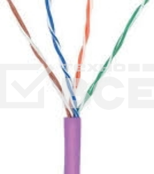 Кабель информационный Lanmaster TWT-5EUTP-NGLS кат.5е U/UTP не экранированный 4X2X24AWG PVC внутренний 305м фиолетовый