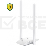 Сетевой адаптер WiFi Mercusys MW300UH USB 2.0 (ант.внеш.несъем.) 2ант., фото 1