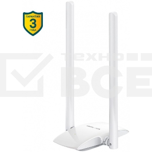 Сетевой адаптер WiFi Mercusys MW300UH USB 2.0 (ант.внеш.несъем.) 2ант.
