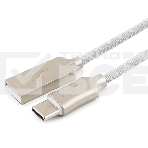 Кабель USB 2.0 Cablexpert CC-P-USBC02W-1.8M, AM/Type-C, серия Platinum, длина 1.8м, белый, блистер, фото 1
