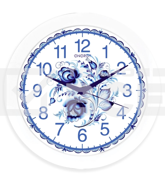 Часы настенные кварцевые Energy ЕС-102 гжель