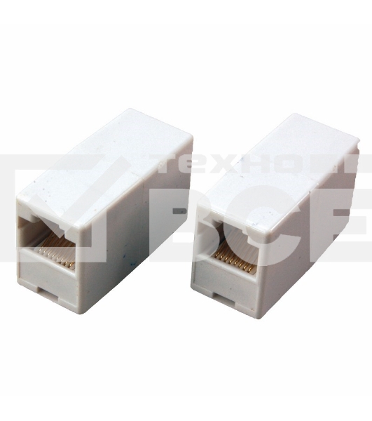 Переходник сетевой LAN, (гнездо 8Р8С (Rj-45) - гнездо 8Р8С (Rj-45))