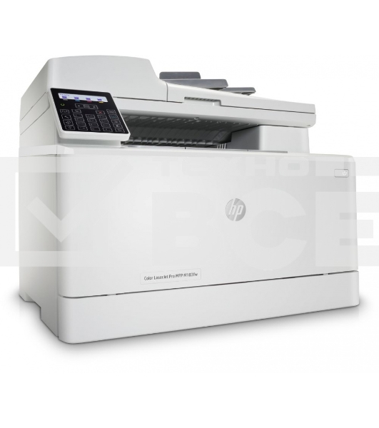 МФУ лазерный HP Color LaserJet Pro M183fw (7KW56A), A4, цветной, печ. до 16 стр/мин., скан. до 15 стр/мин. (ч/б) 8 стр/мин. (цвет), 600 x 600 dpi (печать) 1200x1200dpi (скан.), USB, RJ-45, Wi-Fi, Air Print, Mopria