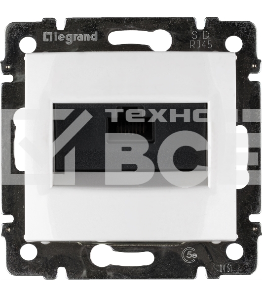 Компьютерная розеткаLegrand Valena 774230 , белая RJ45 5 кат UTP