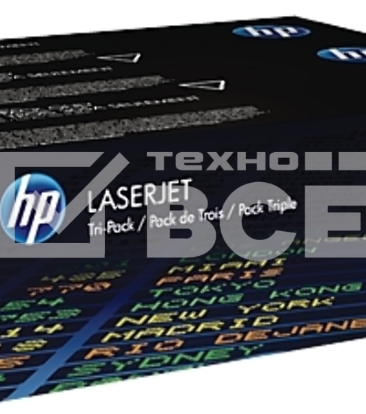 Картридж лазерный набор HP CF370AM № 305A голубой/пурпурный/желтый CLJ M451 (CE411A+CE412A+CE413A)