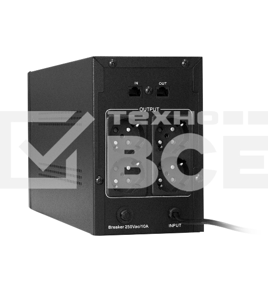 Источник бесперебойного питания ExeGate SpecialPro UNB-1600.LED.AVR.EURO.RJ <1600VA/950W, LED, AVR, 4 евророзетки, RJ45/11, Black>