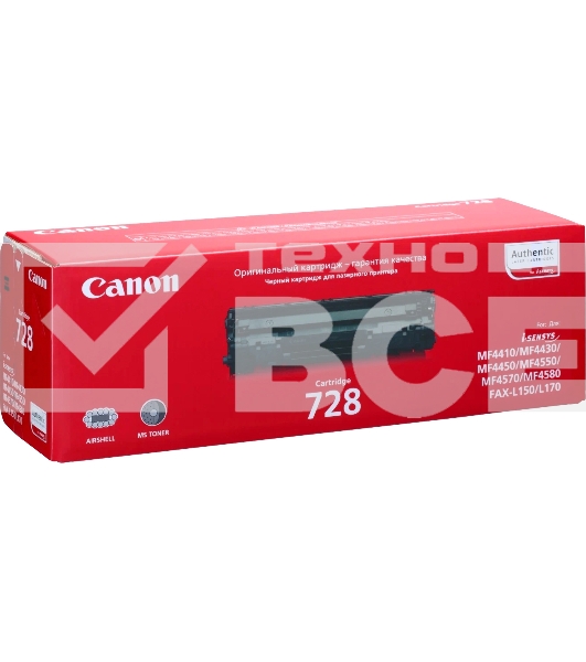 Картридж лазерный Canon 728 черный (2100 стр.) для CANON MF4410/4430/4450/4550/4570/4580