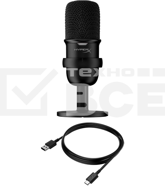 Микрофон проводной HyperX SoloCast 2м черный