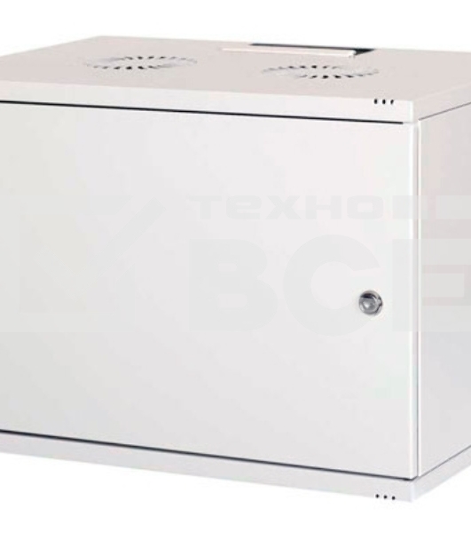 Шкаф коммутационный Lande NetBox Soho (LN-SH12U5440-LG-F0-2) настенный 12U 540x400мм пер.дв.металл задн.дв.стал.лист несъемн.бок.пан. направл.под закл.гайки 80кг серый IP20 сталь