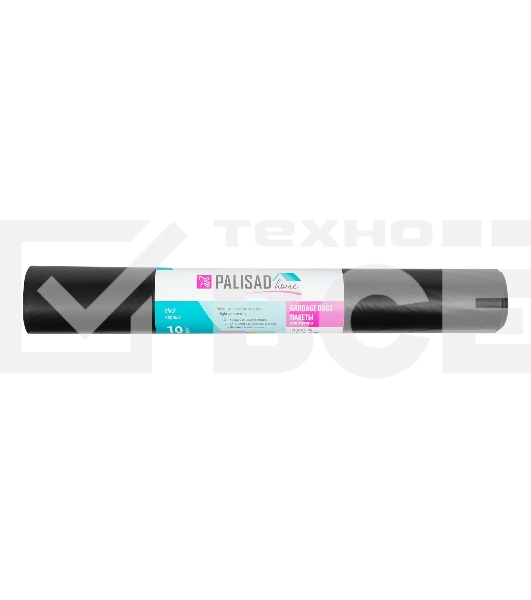 Пакеты для мусора 240 л x 10 шт. пвд особопрочные черные, длинный ролик, HomePalisad