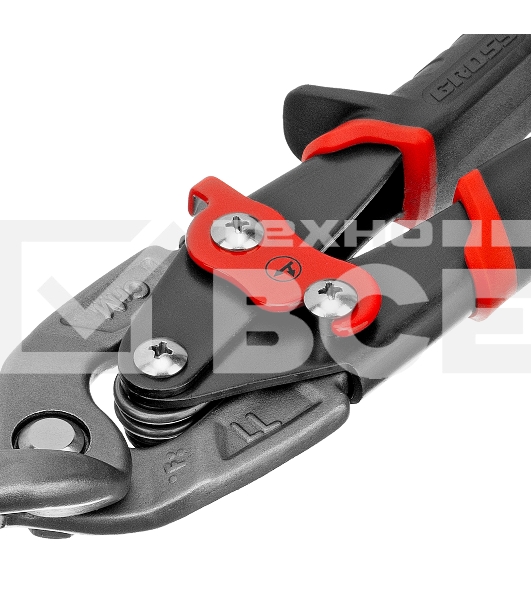 Ножницы по металлу Gross 78331 270 мм прямой и левый проходной резсталь-СrMo двухкомп. рук-ки