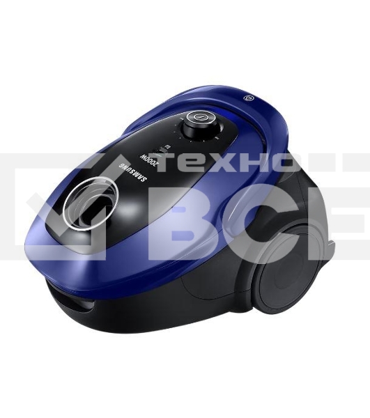 Пылесос Samsung SC20M255AWB синий, 460/2000 Вт, уборка сухая, пылесборник мешок 2.5 л