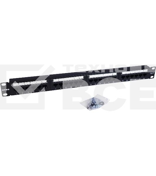 Патч-панель  NTSS-PP-1U-24-UTP-RJ45-6-D 19