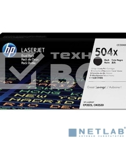 Картридж лазерный HP CE250XD черный двойная упаковка для CLJ CP3525, CM3530 2 х 10 500 стр.