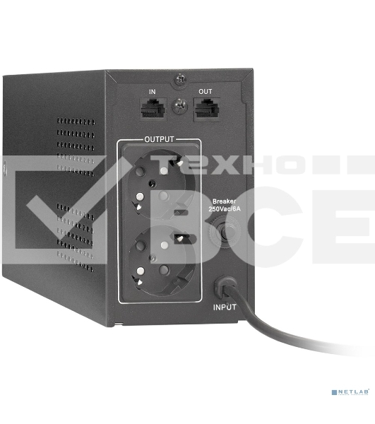 Источник бесперебойного питания ExeGate Power Back BNB-850.LED.AVR.EURO.RJ <850VA/480W, LED, AVR,2 евророзетки, RJ45/11, Black>
