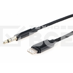 Кабель-переходник USB Cablexpert CCAB-AP35M-1M-B, Lightning/Jack3.5, Mobile, 1м, черн, коробка, фото3