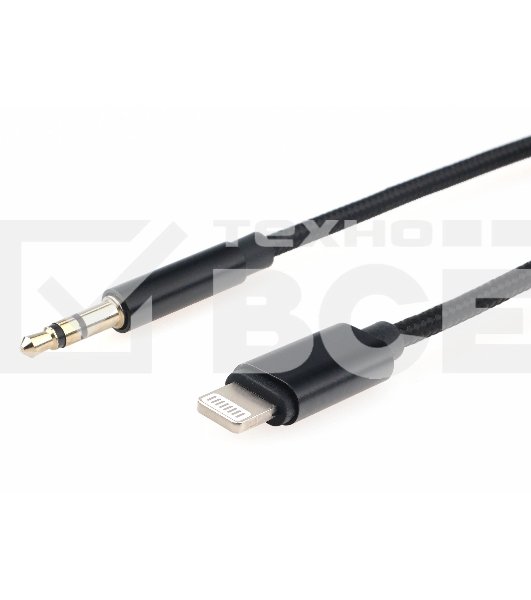 Кабель-переходник USB Cablexpert CCAB-AP35M-1M-B, Lightning/Jack3.5, Mobile, 1м, черн, коробка