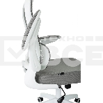 Кресло руководителя Бюрократ Sigma WH 1 серый, сетка/ткань, крестов. пластик, пластик белый, фото8