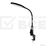 Светильник настольный Camelion KD-837 C02 черный LED на струбц., 7Вт, 230В, 450лм, сенс.рег. ярк и цвет.темп, USB-5В,1А, фото 1