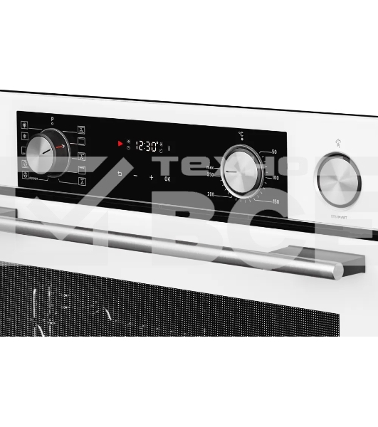 Электрический духовой шкаф Kuppersberg KSO 610 W 60 см, 80 л, High-Tech, 10 режимов, ПАР, Soft Close, телескопические направляющие, белый цвет
