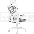 Кресло компьютерное Бюрократ ASTER NH-W TW-04 Neo Grey темно-серый, сетка/ткань, с подголов. крестов. пластик, пластик белый, фото6