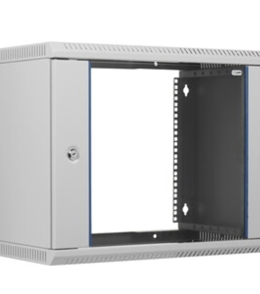 Шкаф коммутационный ЦМО (ШРН-9.350) настенный 9U 600x350 мм пер. дв. стекл 200 кг серый 300 мм 180 град.