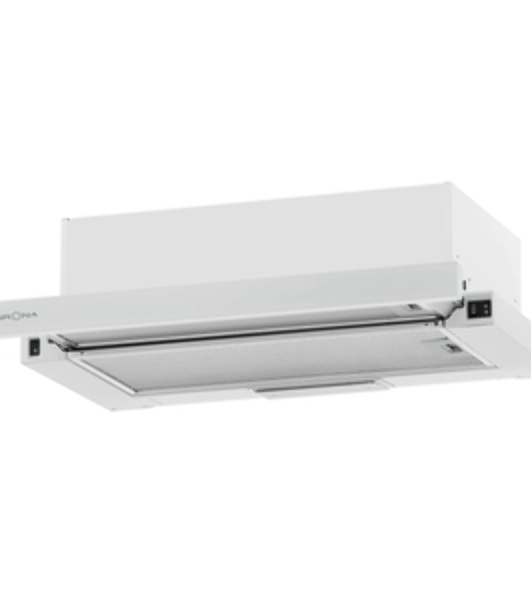 Вытяжка встраиваемая Krona Kamilla 600 AIR 2W белый, 60 см, 1066 куб. м/ч, 58 дБ