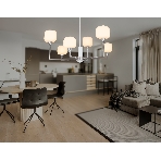 Люстра Ambrella light LH53001/6 SN/FR сатин никель/белый матовый G9*6 max 40W D690*680, фото 1