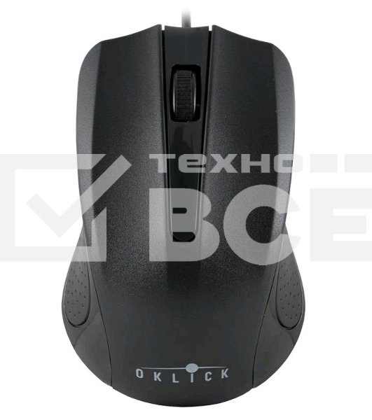 Мышь проводная Oklick 225M черный, 1200 dpi, USB, кнопки - 3