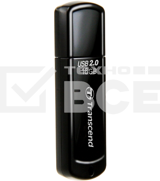 Флешка USB Transcend JetFlash 350 (TS16GJF350), 16Gb, USB 2.0, R/W 15/7, черный