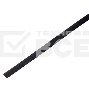 Термоусадочная трубка PROconnect 30/15 мм, черная, упаковка 10 шт. по 1 м