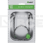 Патч-корд GCR PROF прямой 5.0m, UTP медь кат.6, STRONG черно-белый нейлон, ethernet high speed 10 Гбит/с, T568B, GCR-52779, фото6