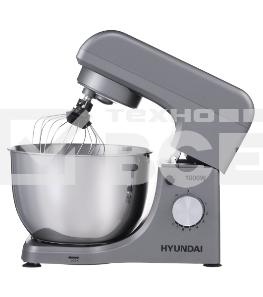 Миксер планетарный Hyundai HYM-S5451 1000Вт серый/черный