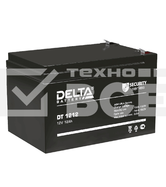 Батарея Delta DT 1212 (12V, 12Ah)