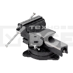 Тиски слесарные Kranz 100 мм, поворотные, с наковальней, фото3