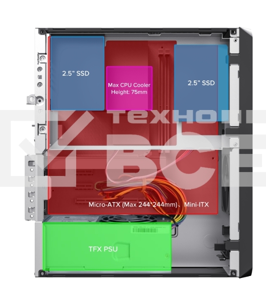 Компьютерный корпус Foxline FL-1004-TFX230B-85