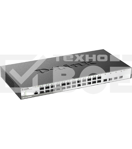 Управляемый L2 коммутатор DGS-1210-28XS/ME/B2A  с 24 портами 100/1000Base-X SFP и 4 портами 10GBase-X SFP+