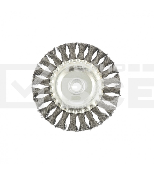 Щетка Matrix для УШМ 125 мм, М14, плоская, крученая проволока 0,35 мм