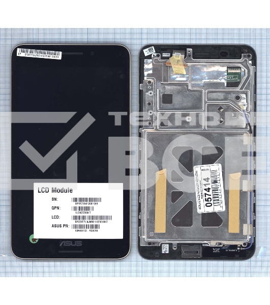 Модуль (матрица + тачскрин) для Asus FonePad 7 FE375CXG черный с рамкой