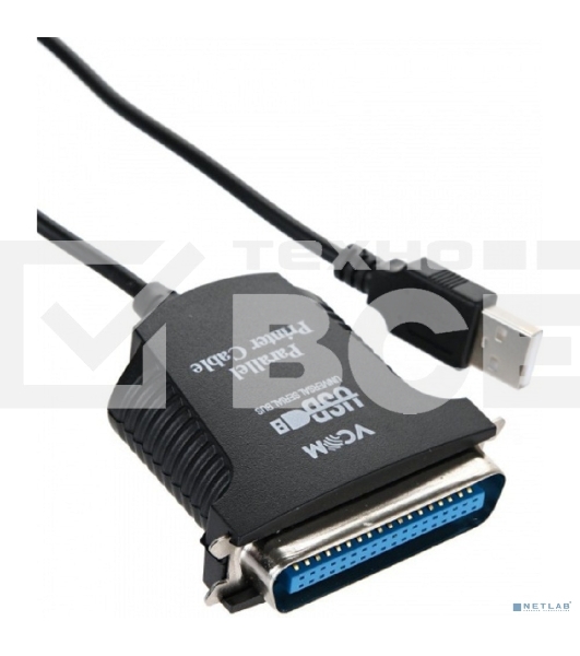 Кабель AM/LPT 1.8м VCOM Кабель-адаптер USB -> LPT (прямое подключение к LPT порту принтера), VUS7052