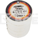 Изолента ПВХ KRANZ 0.13х19 мм, 25 м, белая (5 шт./уп.), фото2