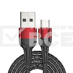 Кабель Rexant USB-A - Type-C, 5А, 50Вт, 1м, в черной нейлоновой оплетке, фото 1