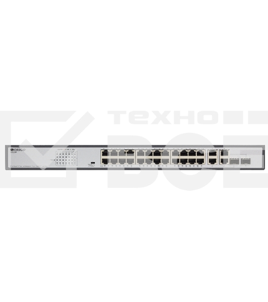 Коммутатор Origo OS2228P/370W OS2228P/370W/B1A (L2) 26x1Гбит/с 2SFP 24PoE+ 370W неуправляемый