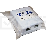 Настенная розетка, 2 порта RJ-45 категории 6, STP, белая, фото3