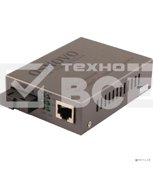 Медиаконвертер OSNOVO Медиаконвертер FE, по одному волокну SM до 20 км, по MM - до 1.5 км, tx1550/rx1310нм