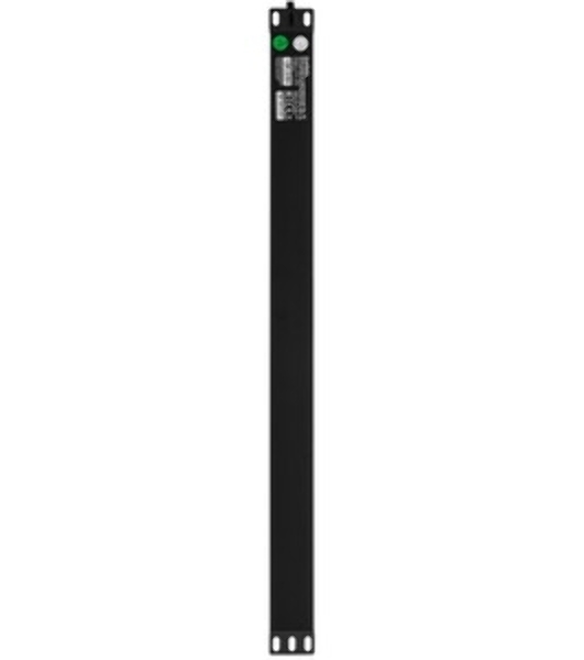 Блок розеток вертикальный ExeGate ServerPro PDU-V120 Al-12S-EU2.5-SW (19', 1U, Алюминий, 12 Schuko, кабель с евровилкой VDE-250V-16A-3*1.5мм2, 2.5 метра, выкл. с подсветкой, черный, RTL)