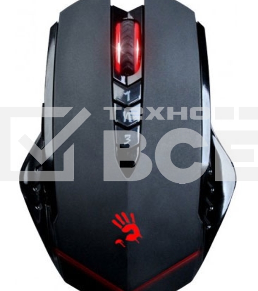 Мышь проводная A4Tech Bloody V8 черный, 3200 dpi, USB, кнопки - 8