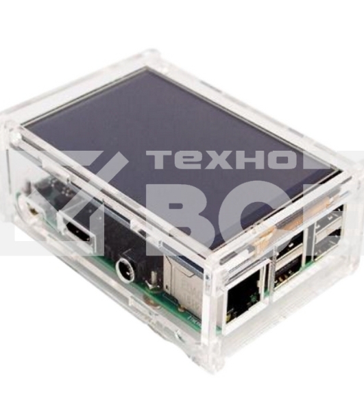 Корпус ACD RA147 Acrylic Case w/ 3.5 inch LCD hole for Raspberry Pi 3