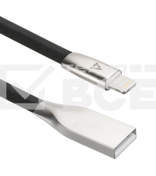 Кабель USB ACD-Infinity Lightning ~ USB-A TPE, 1.2м, черный (ACD-U922-P5B)